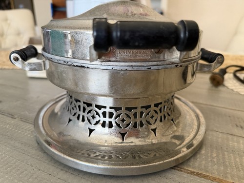 Antique waffle iron c - waffle, lf&c